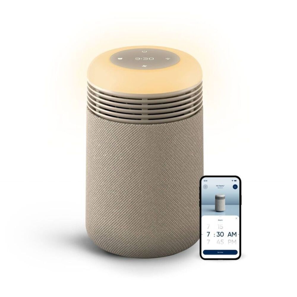 Blueair Mini Restful Air purifier and Sunrise Alarm Clock Beige